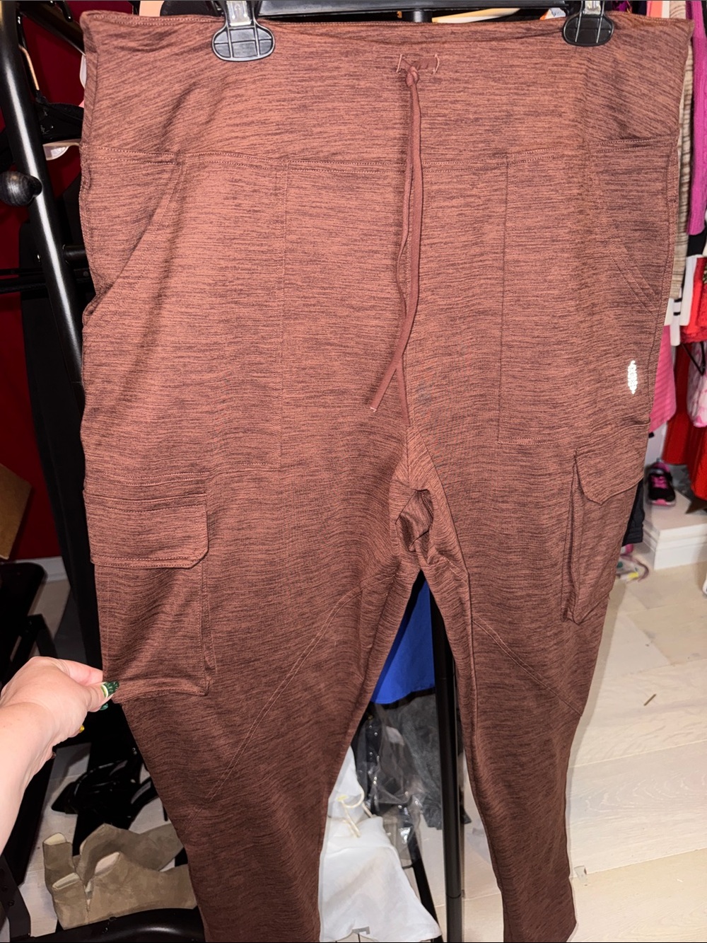 FP Movement by Free People Brown Heather Cargo Jogger Sweatpants